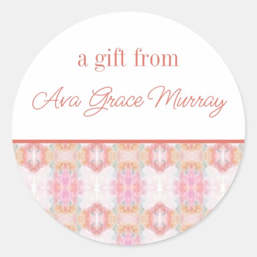 Abstracte Kunst Gepersonaliseerde Gift Stickers (Voorkant)