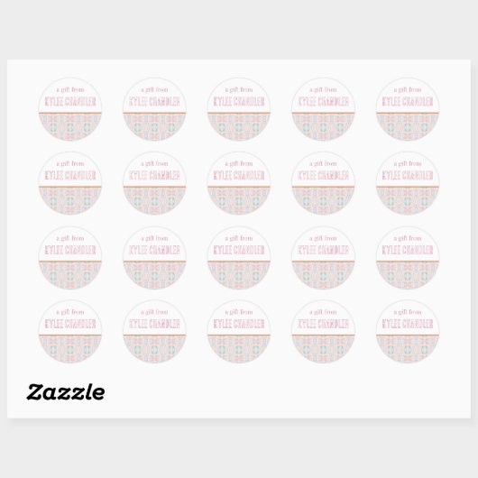 Abstracte Kunst Gepersonaliseerde Gift Stickers (Vel)