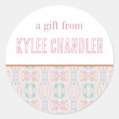 Abstracte Kunst Gepersonaliseerde Gift Stickers (Voorkant)