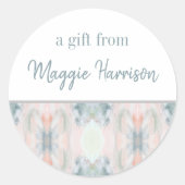 Abstracte Kunst Gepersonaliseerde Gift Stickers (Voorkant)