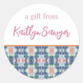 Abstracte Kunst Gepersonaliseerde Gift Stickers (Voorkant)