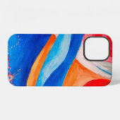 Abstracte kunst gestructureerde achtergrond, close iPhone hoesje (Achterkant horizontaal)