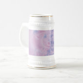 Abstracte kunst gloeiend roze bierpul (Voorkant links)