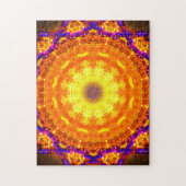 Abstracte kunst | Golden en Paarse Mandala Legpuzzel (Verticaal)
