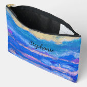 Abstracte Kunst Golden Skies Cosmetische Zak Etui (Open)