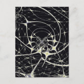 Abstracte kunst Golden Spiderweb Briefkaart (Voorkant)