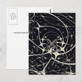 Abstracte kunst Golden Spiderweb Briefkaart (Voorkant / Achterkant)