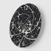 Abstracte kunst Golden Spiderweb Grote Klok (Hoek)