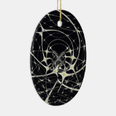 Abstracte kunst Golden Spiderweb Keramisch Ornament (Rechts)