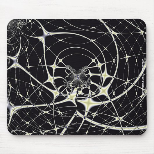 Abstracte kunst Golden Spiderweb Muismat (Voorkant)