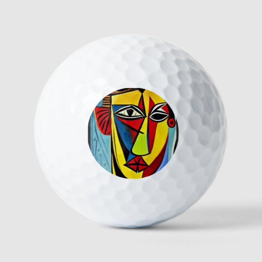 Abstracte Kunst Golfbal Golfballen (Voorkant)