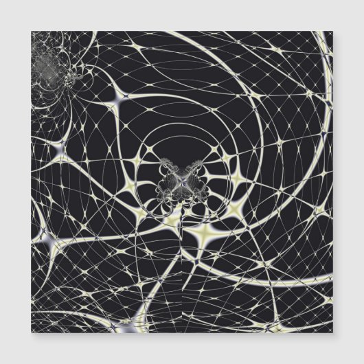 Abstracte Kunst Gouden Spinnenweb (Voorkant)