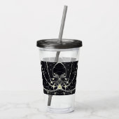 Abstracte Kunst Gouden Spinnenweb Acryl Drinkbeker (Achterkant)