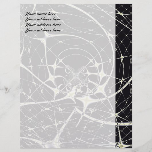Abstracte Kunst Gouden Spinnenweb Briefhoofd Sjabloon (Voorkant)