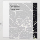 Abstracte Kunst Gouden Spinnenweb Briefhoofd Sjabloon (Voorkant / Achterkant)