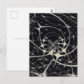 Abstracte Kunst Gouden Spinnenweb Briefkaart (Voorkant / Achterkant)