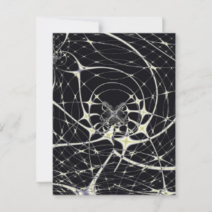 Abstracte Kunst Gouden Spinnenweb Briefkaart