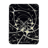 Abstracte Kunst Gouden Spinnenweb Magneet (Verticaal)