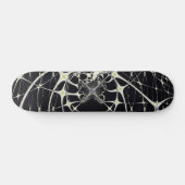 Abstracte Kunst Gouden Spinnenweb Persoonlijk Skateboard (Horizontaal)