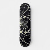 Abstracte Kunst Gouden Spinnenweb Persoonlijk Skateboard (Voorkant)