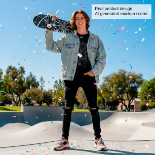 Abstracte Kunst Gouden Spinnenweb Persoonlijk Skateboard