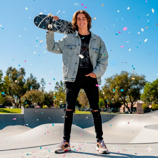 Abstracte Kunst Gouden Spinnenweb Persoonlijk Skateboard
