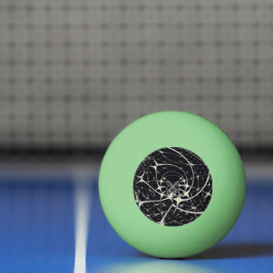 Abstracte Kunst Gouden Spinnenweb Pingpongbal