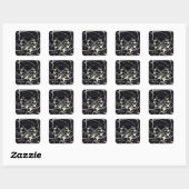 Abstracte Kunst Gouden Spinnenweb Vierkante Sticker (Vel)