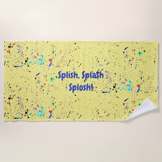 Abstracte kunst Grappige aangepaste kleur Strandlaken (Voorkant)