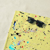 Abstracte kunst Grappige aangepaste kleur Strandlaken (In situ)