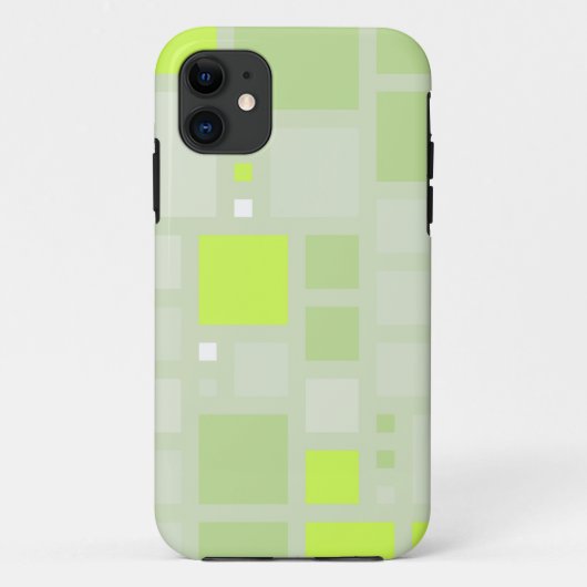 Abstracte kunst | Groene grijze vierkantjes 2 Case-Mate iPhone Case (Achterkant)
