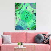 Abstracte Kunst: Groene Kiwi Vrucht Canvas Afdruk (Insitu (Woonkamer))
