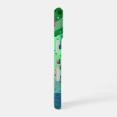 Abstracte Kunst: Groene Kiwi Vrucht iPhone 16 Hoesje (Rechterkant)