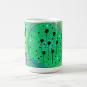 Abstracte Kunst: Groene Kiwi Vrucht Koffiemok (Center)