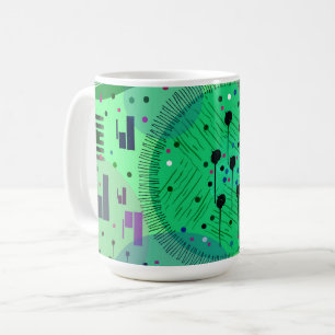 Abstracte Kunst: Groene Kiwi Vrucht Koffiemok