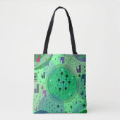 Abstracte Kunst: Groene Kiwi Vrucht Tote Bag (Voorkant)