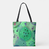 Abstracte Kunst: Groene Kiwi Vrucht Tote Bag (Achterkant)