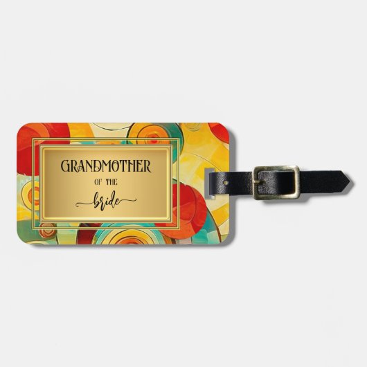 Abstracte Kunst Grootmoeder Bagagelabel (Voorkant horizontaal)