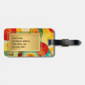 Abstracte  Kunst Grootmoeder Bagagelabel (Achterkant horizontaal)