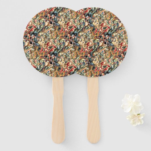 Abstracte Kunst Handwaaier (Voorkant en achterkant)