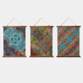 Abstracte kunst hangend wandkleed (Driedubbel)