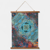 Abstracte kunst hangend wandkleed (Voorkant)