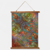 Abstracte kunst hangend wandkleed (Voorkant 2)