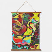 Abstracte kunst hangend wandkleed (Voorkant)