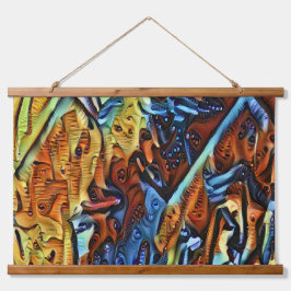 abstracte kunst hangend wandkleed