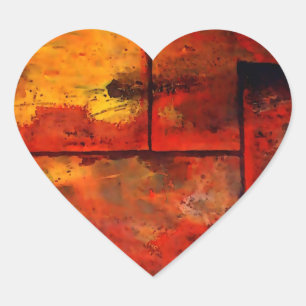 Abstracte kunst hart sticker
