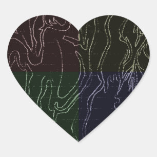 Abstracte kunst hart sticker
