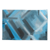 Abstracte Kunst Hedendaagse Blauwe tinten Kussensloop (Achterkant)