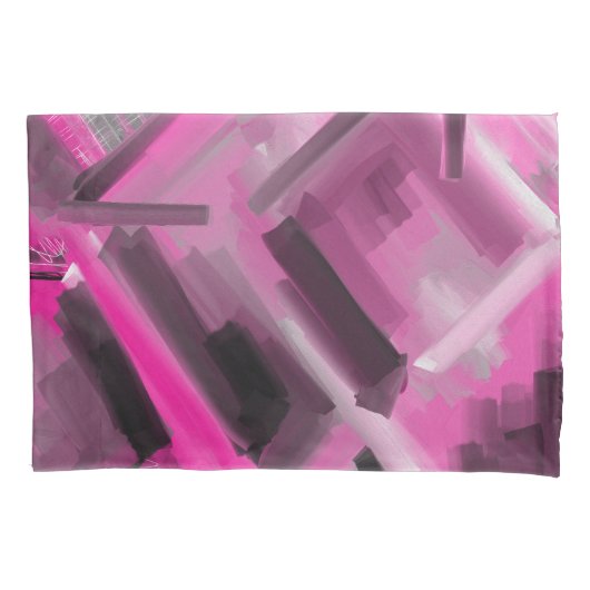 Abstracte Kunst Heet Heet Roze tinten Kussensloop (Voorkant)