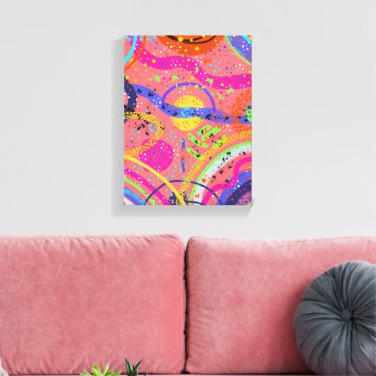 Abstracte Kunst: Hemelse Droomwereld Canvas Afdruk (Insitu (Woonkamer))